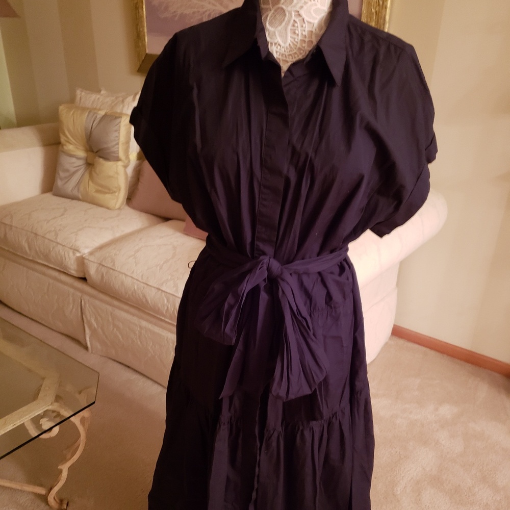 Lauren Ralph Lauren Tiered Ruffle Belted Dress